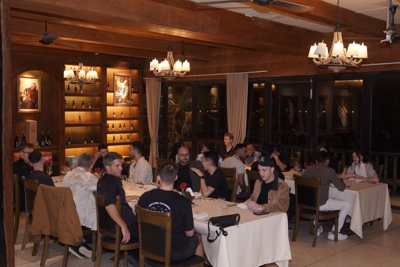 Founders seated for dinner — deep conversations